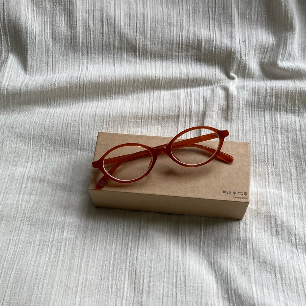 Red orange Round Glasses Miu Miu Style